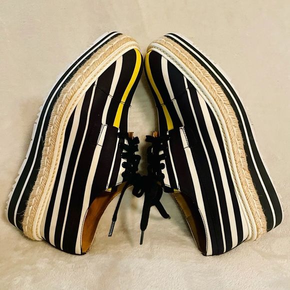 Authentic Prada Striped Platform Creepers - Picture 2 of 16